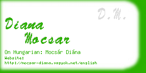diana mocsar business card