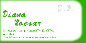 diana mocsar business card